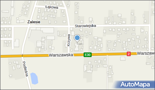 Skrzynka pocztowa, Warszawska 34, Zalesie - Skrzynka pocztowa