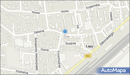 Sklep Uniweraslny, Główna 19, Łapy 18-100 - Spożywczy, Przemysłowy - Sklep, NIP: 9660027731