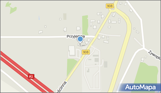 Stacja paliw, DW 908, Gościnna, Częstochowa - Stacja paliw
