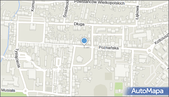 Strefa płatnego parkowania, Plac Fryderyka Chopina, Nowy Tomyśl - Strefa płatnego parkowania