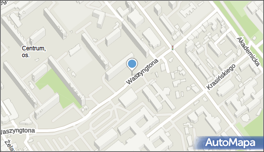 Strefa płatnego parkowania, Waszyngtona Jerzego, Białystok 15-269, 15-274, 15-280, 15-304 - Strefa płatnego parkowania