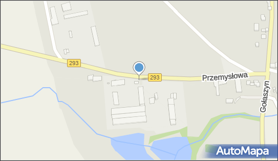 nr 6134, DW 293, Przemysłowa, Nowe Miasteczko - Trafostacja