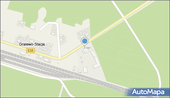 Trafostacja, DW 538, Gralewo-Stacja - Trafostacja