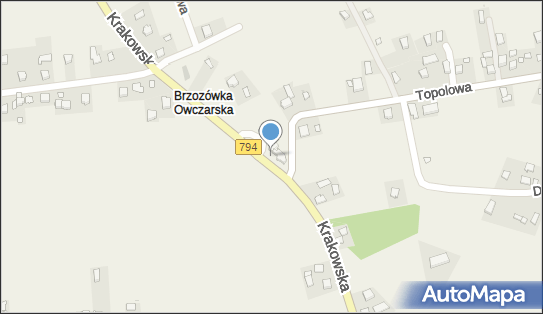 Trafostacja, DW 794, Krakowska 40, Brzozówka - Trafostacja