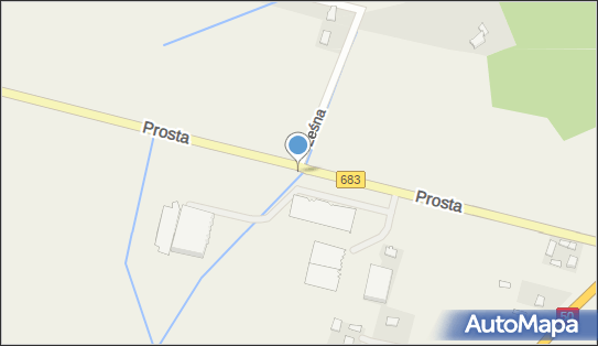 Trafostacja, DW 683, Prosta, Czaplinek - Trafostacja