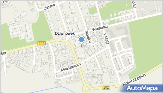 Trafostacja, DW 102, Kamieńska, Dziwnówek - Trafostacja