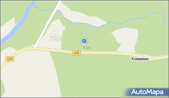 Trafostacja, DW 105, Kowalewo - Trafostacja