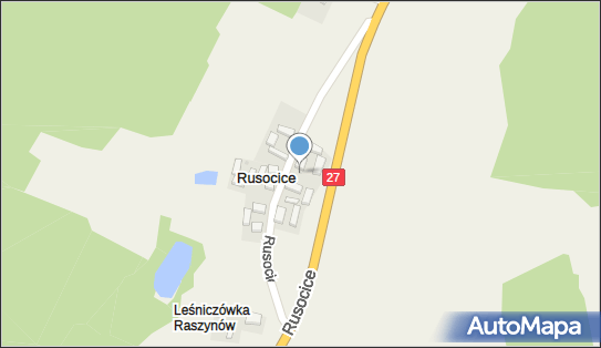 Trafostacja, DK 27, Rusocice - Trafostacja