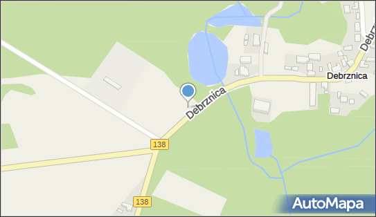 Trafostacja, DW 138, Debrznica - Trafostacja