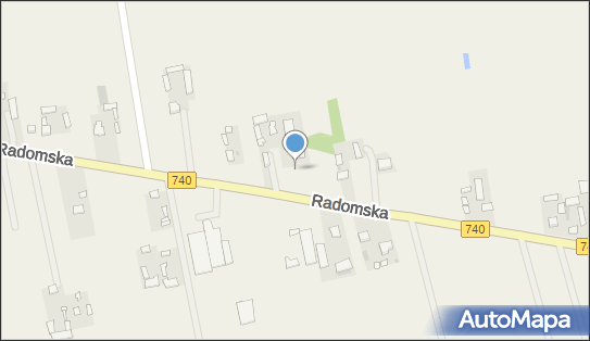 Trafostacja, DW 740, Adamów - Trafostacja