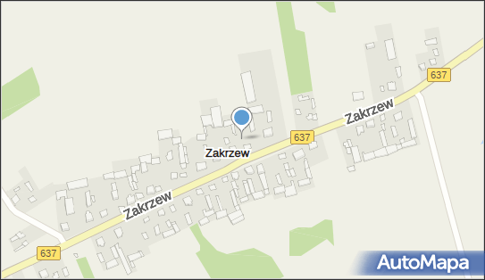 Trafostacja, DW 637, Zakrzew - Trafostacja