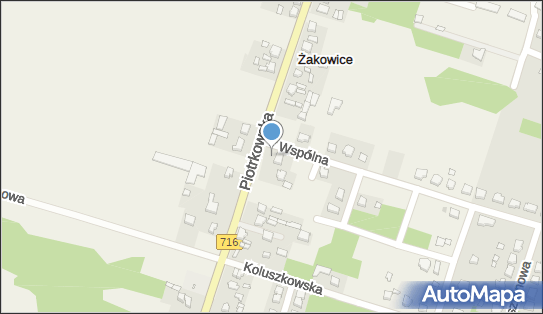 Trafostacja, DW 716, Żakowice - Trafostacja