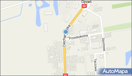 Trafostacja, DK 50, Ojrzeń - Trafostacja