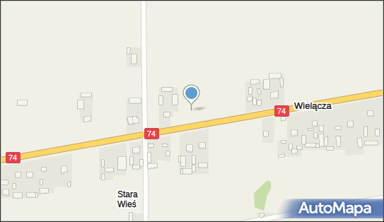 Trafostacja, DK 74, Wielącza - Trafostacja