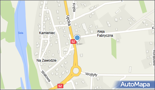 Trafostacja, DK 52, Kęcka, Czaniec - Trafostacja