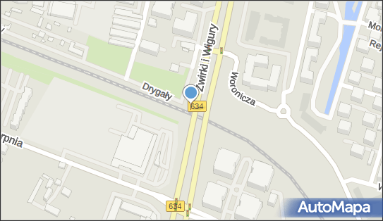 winda, DW 634, Franciszka Żwirki i Stanisława Wigury, Warszawa - Ułatwienie dla niepełnosprawnych