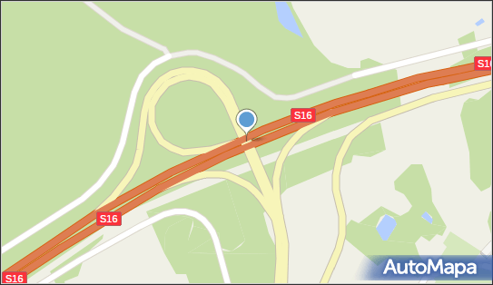 Węzeł 12 Sorkwity, S16 x DW680, Sorkwity - Węzeł drogowy