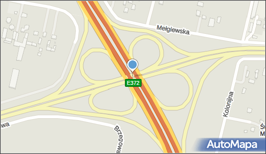 Węzeł 14 Lublin Zadębie, S12, S17, DW822, E372, Świdnik - Węzeł drogowy