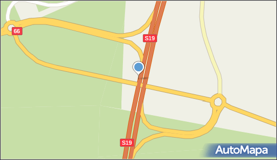 Węzeł 15 Bielsk Podlaski Zachód, S19 x DK66, Augustowo - Węzeł drogowy