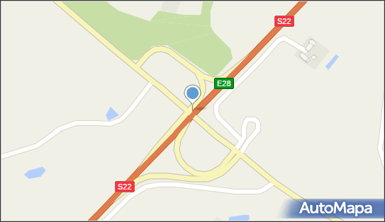 Węzeł 2 Młynary, S22 x DW509, Wilkowo - Węzeł drogowy