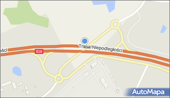 Węzeł 24 Ełk Północ, Trasa NiepodległościS1665, Ełk 19-300 - Węzeł drogowy