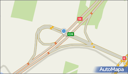 Węzeł 28 Malechowo, S6, DK6, E28, Gorzyca - Węzeł drogowy