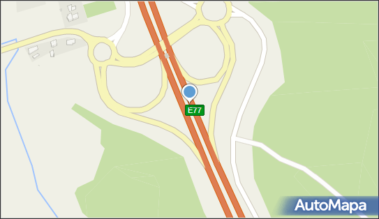 Węzeł 33 Grunwald, S7, DW537, E77, Pawłowo - Węzeł drogowy