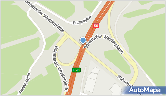 Węzeł 37 Słupsk Wschód, S6, DW210, E28, Słupsk - Węzeł drogowy