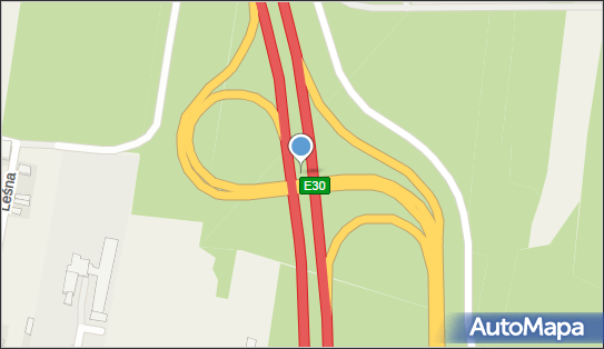 Węzeł 39 Gręzów, A2 x DK2, Gręzów - Węzeł drogowy