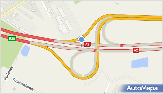 Węzeł 40 Siedlce Zachód, A2 x DK2, Żelków-Kolonia - Węzeł drogowy
