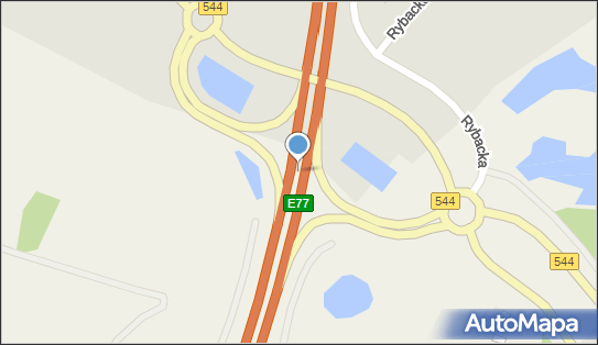 Węzeł 41 Mława Wschód, S7, DW544, DW615, E77, Mława - Węzeł drogowy