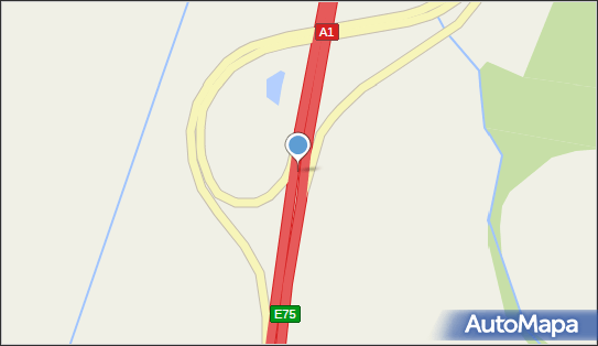 Węzeł 5 Kopytkowo, A1, DW231, E75, Kopytkowo - Węzeł drogowy