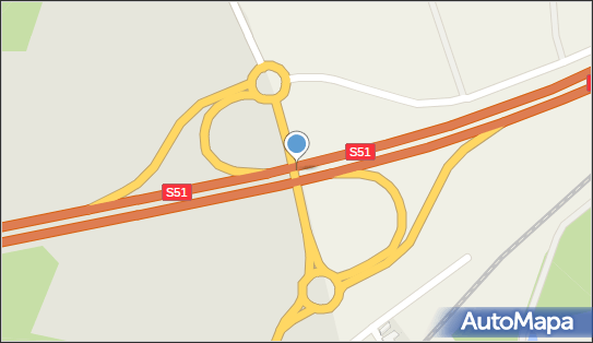 Węzeł 5 Olsztynek Wschód, S51 x DK58, Mierki - Węzeł drogowy