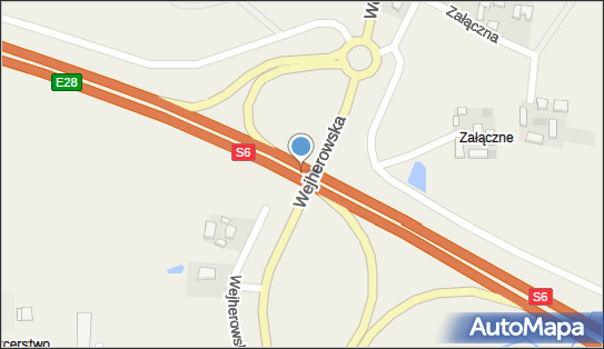 Węzeł 50 Szemud, S6, DW224, E28, Szemud - Węzeł drogowy