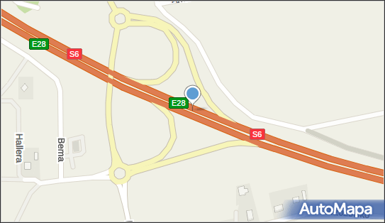 Węzeł 51 Koleczkowo, S6, E28, Kielno - Węzeł drogowy