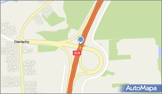 Węzeł 51 Lasy Janowskie, S19, DW878, Łążek Ordynacki - Węzeł drogowy