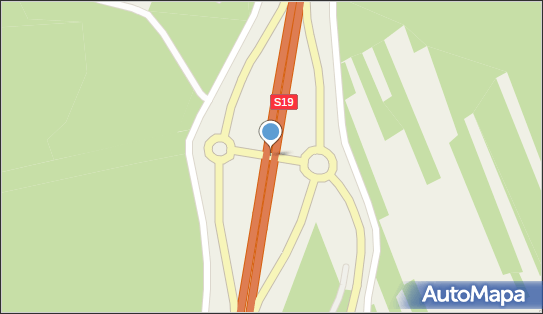 Węzeł 52 Zdziary, S19, DW878, Leśniczówka Pysznica - Węzeł drogowy