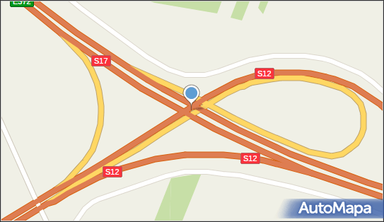 Węzeł 6/18 Kurów Zachód, S12, S17, E372, Chrząchówek - Węzeł drogowy