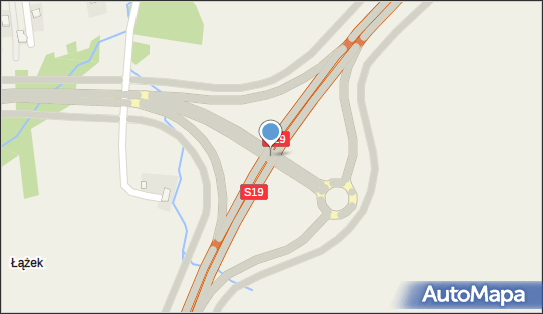 Węzeł 69 Krosno, S19 x DK19, Iskrzynia - Węzeł drogowy