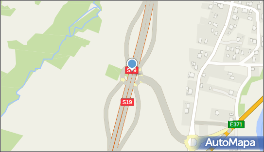 Węzeł 71 Dukla, S19 x DK19, Zboiska - Węzeł drogowy