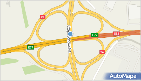Węzeł R17 Modlnica, DK94, Częstochowska, Modlnica 32-085 - Węzeł drogowy