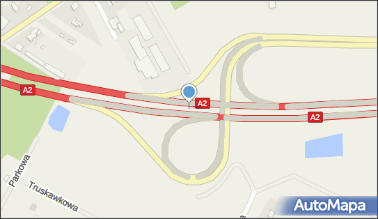 Węzeł Siedlce Zachód, A2 x DK2, Żelków-Kolonia - Węzeł drogowy