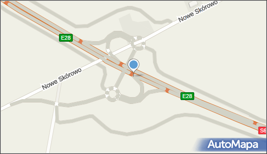 Węzeł Skórowo - Zjazd nr 42, S6, E28, Nowe Skórowo - Węzeł drogowy