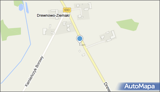 Zabytkowy Wiatrak, DW 690, Drewnowo-Ziemaki - Wiatrak - Zabytkowy