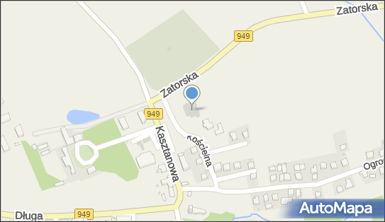 Kościół Narodzenia NMP, DW 949, Kasztanowa, Polanka Wielka - Zabytek sakralny