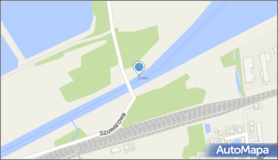 Most drogowy [4,37WWŻ]- Kanał Łączański [15,0], Strażacka 32-050 - Znak żeglugowy