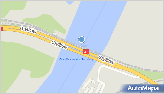 most kolejowy [WWŻ8,09]- rz. Regalica [734,6cd.kmOdry], Szczecin 70-747 - Znak żeglugowy