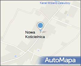 Nowa Koscielnica ulica z domem podcieniowym