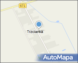 Trzcianka - droga przez wieś