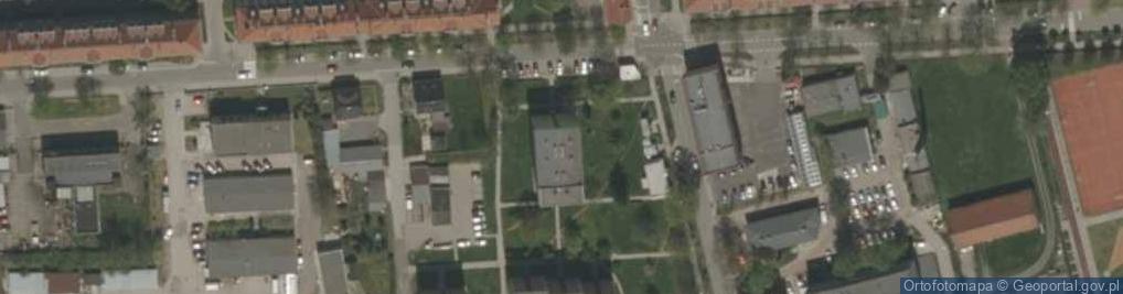Zdjęcie satelitarne Spółdzielni Mieszkaniowej Łabędy